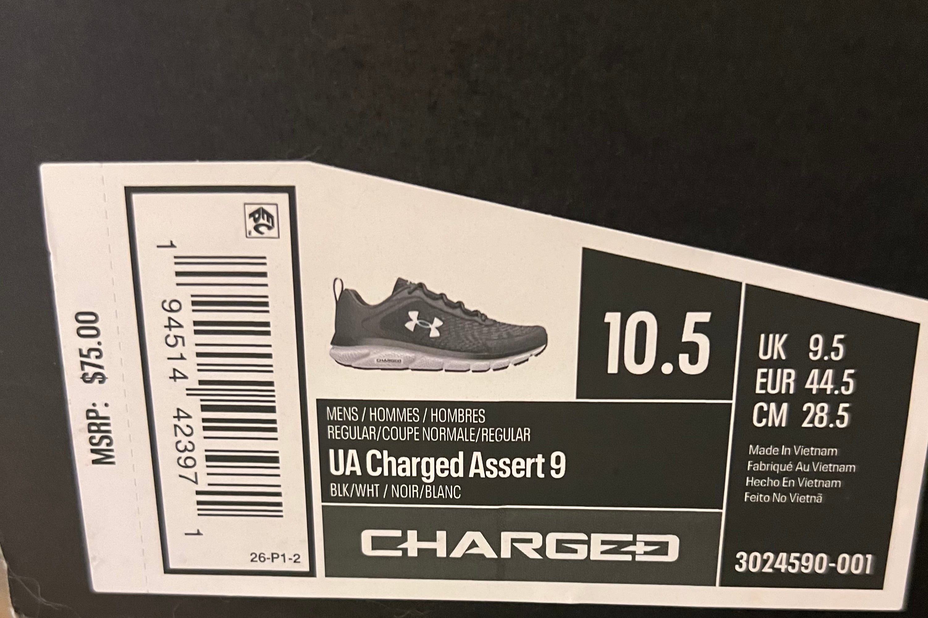 Under Armour UA Charged Assert 9 -Sale! $55.00