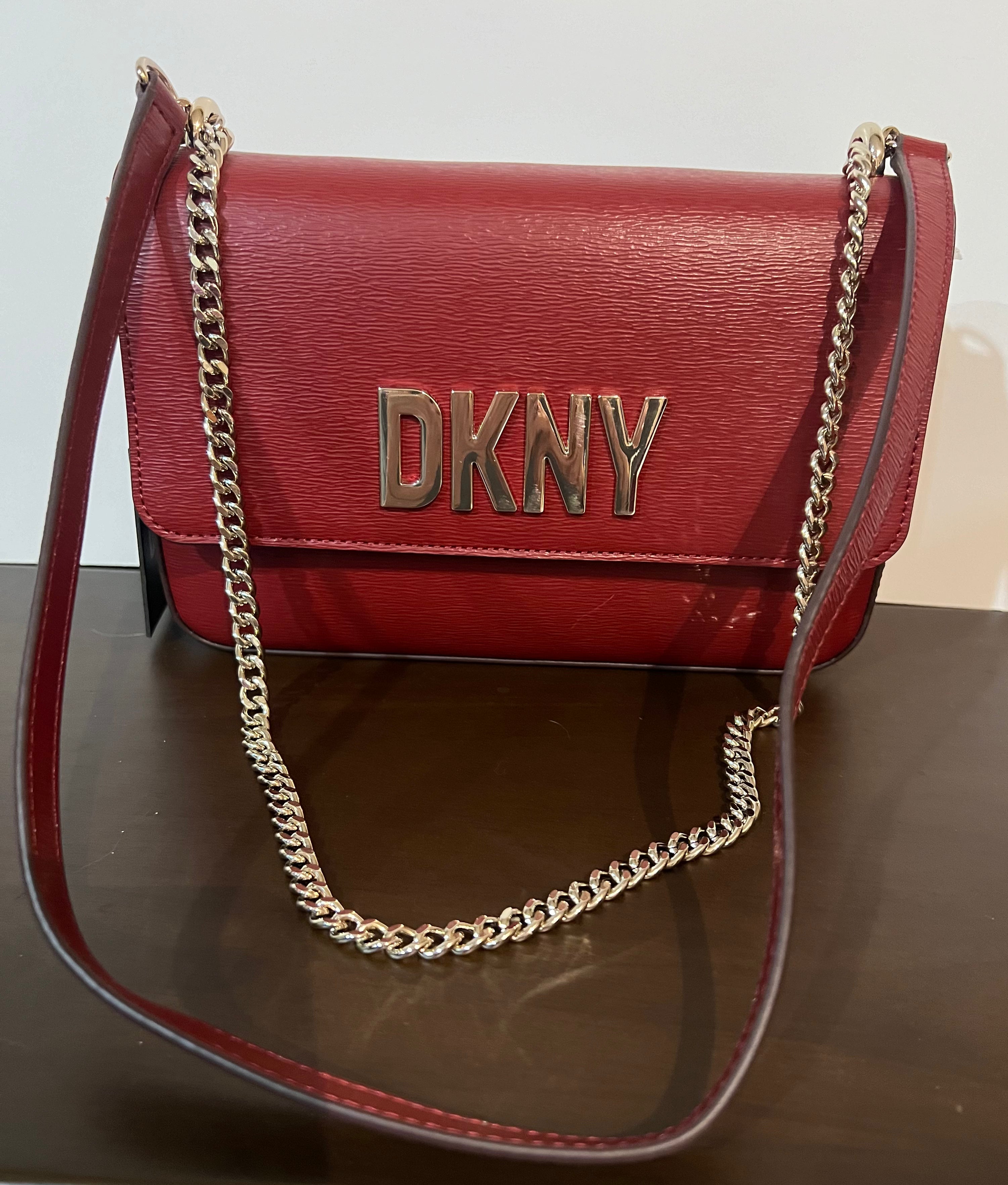 New Red Leather DKNY Handbag