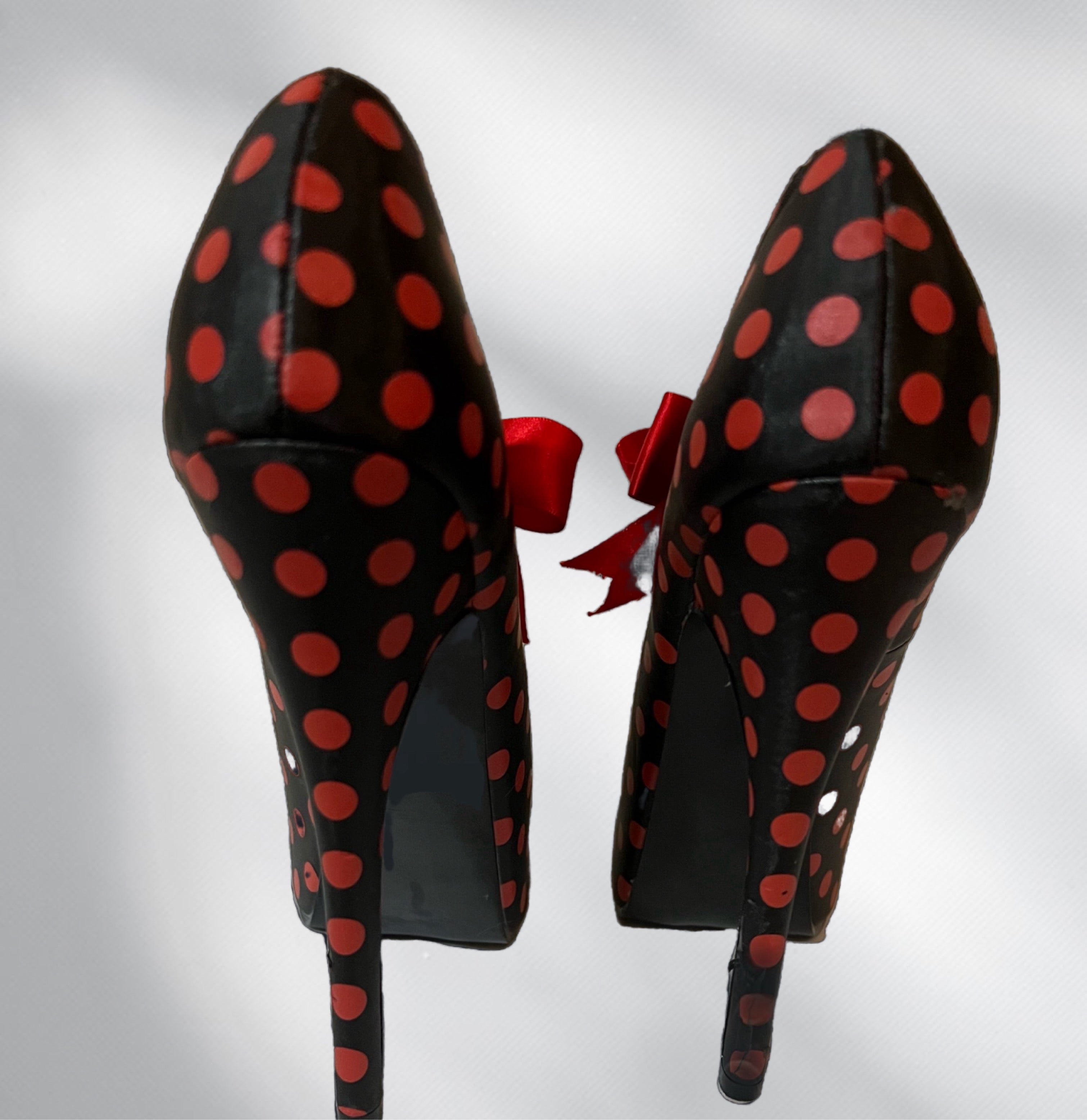 Cute red polkadot shoes