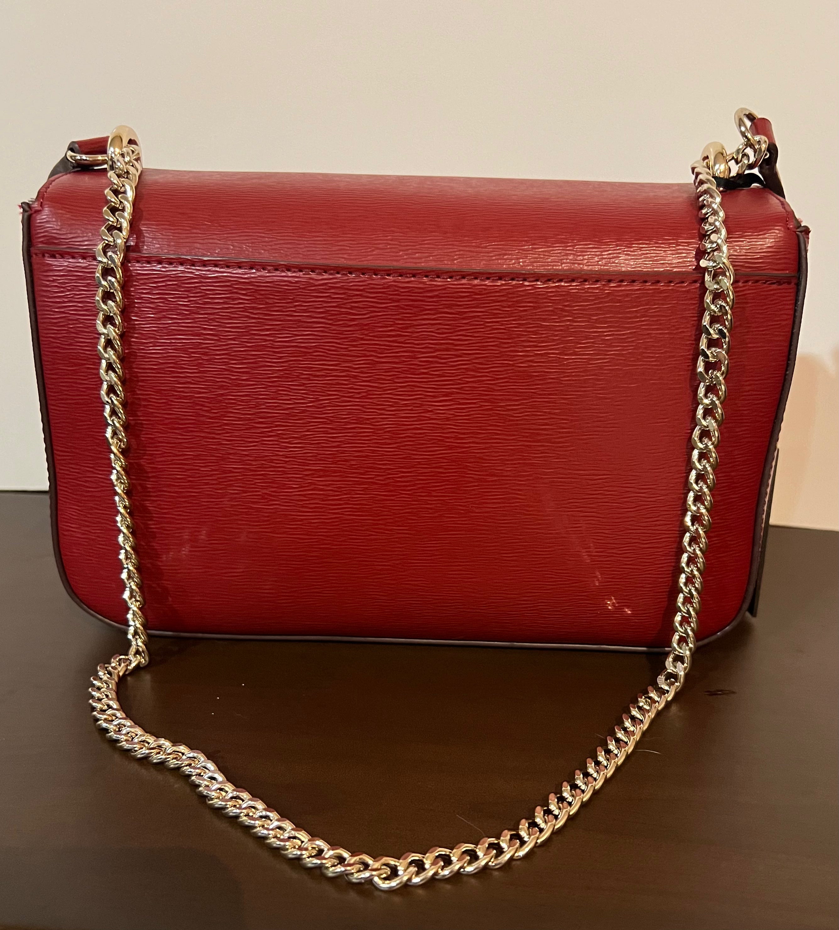 New Red Leather DKNY Handbag