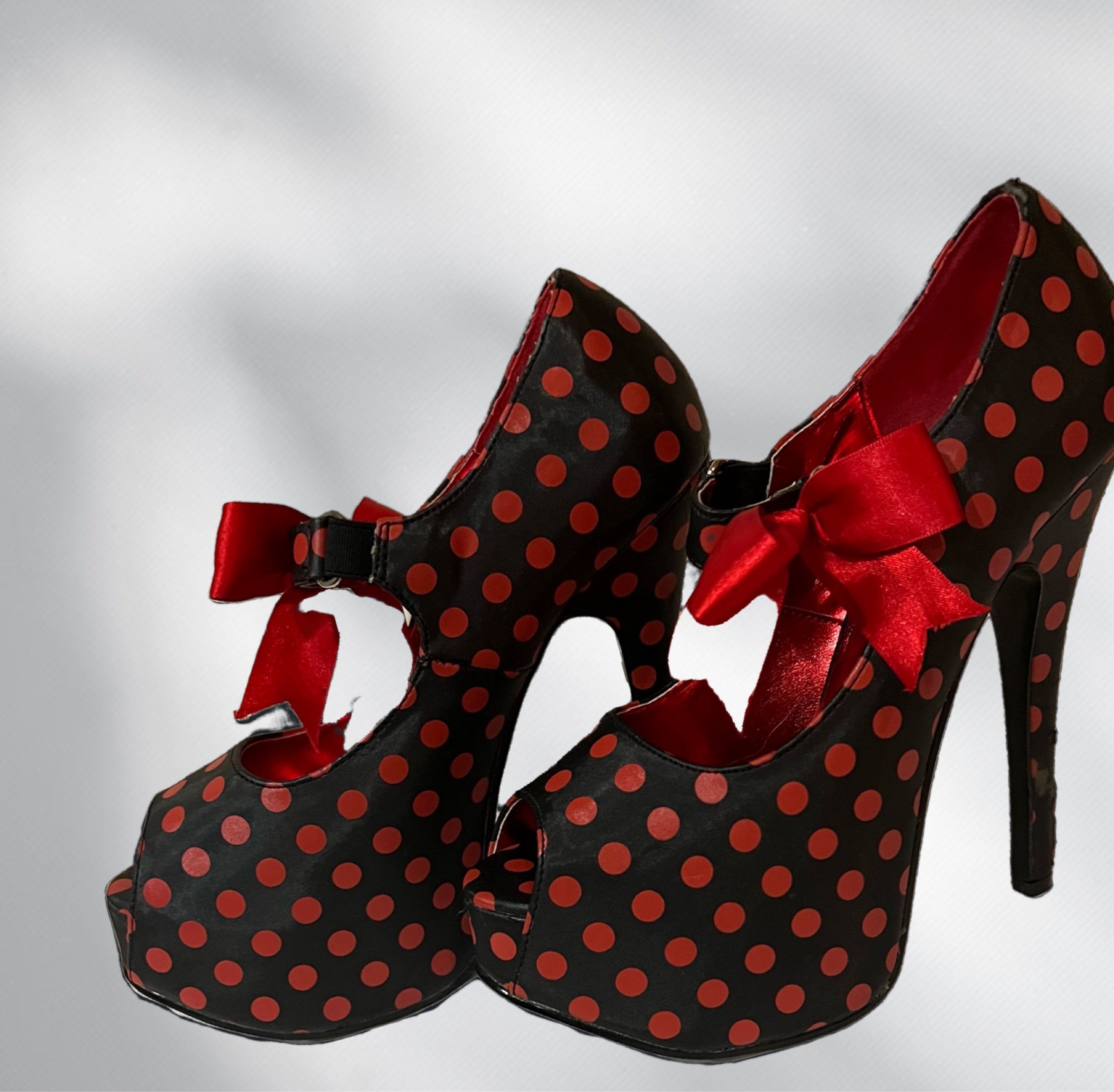 Cute red polkadot shoes