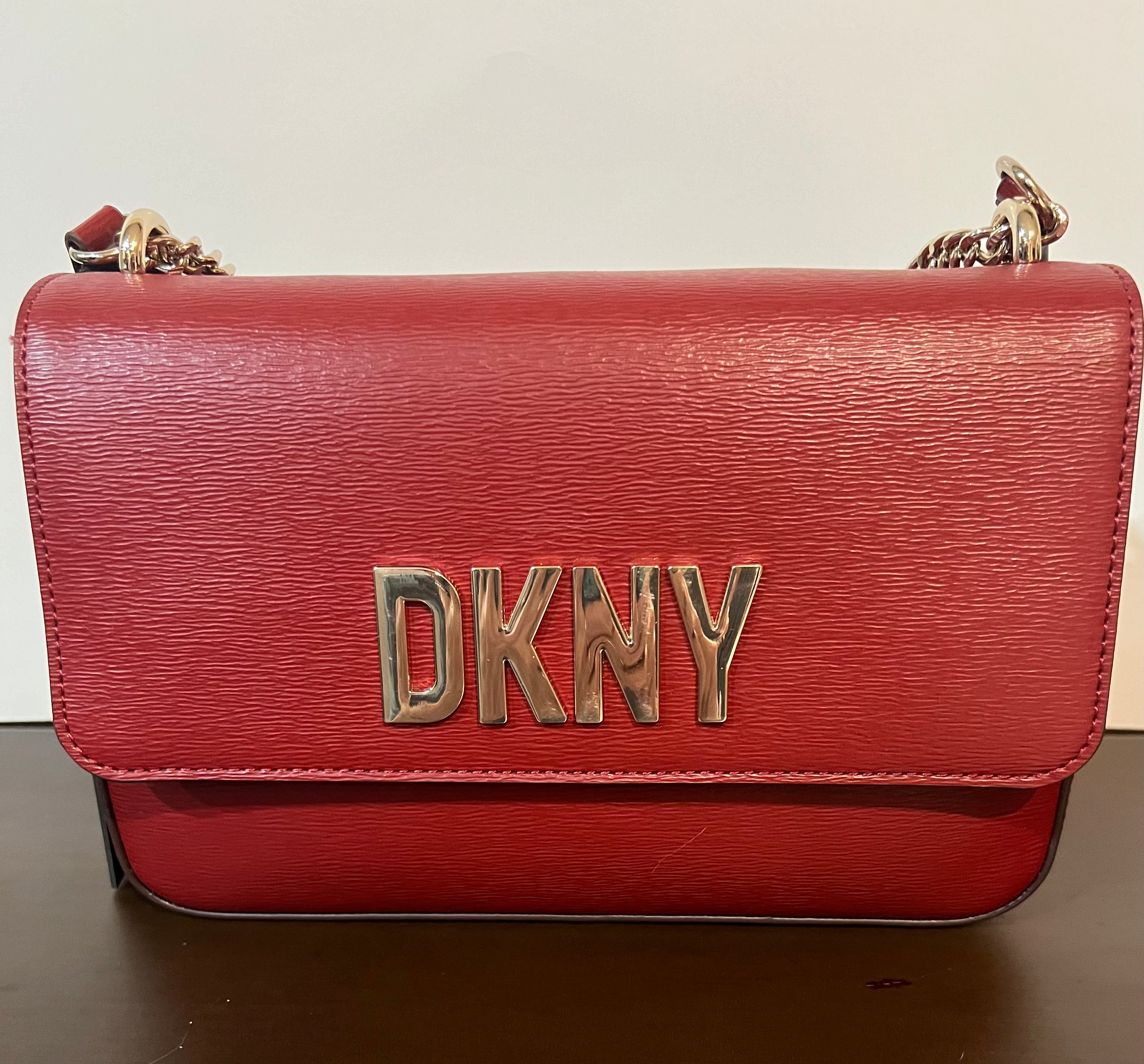 New Red Leather DKNY Handbag