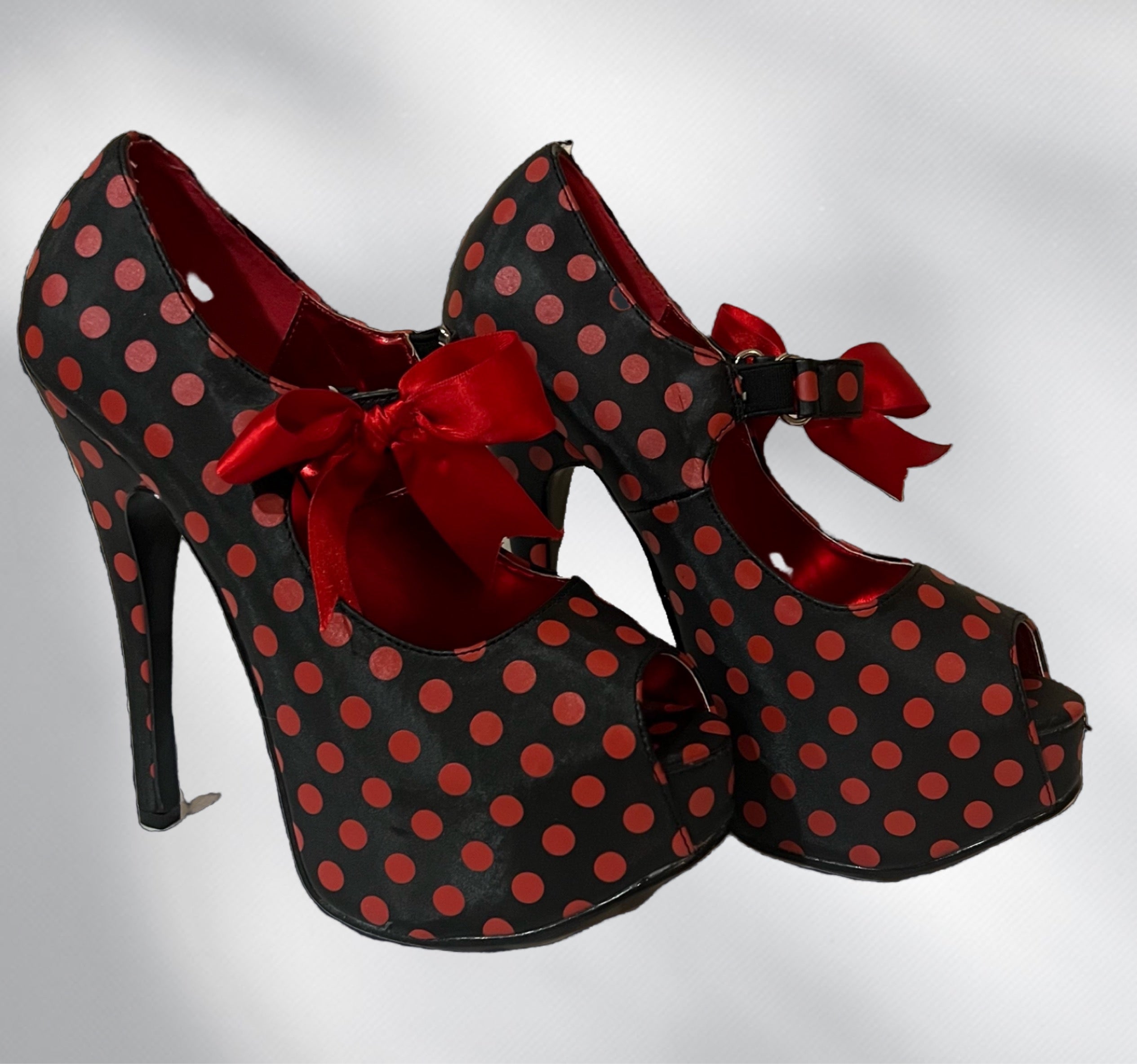 Cute red polkadot shoes