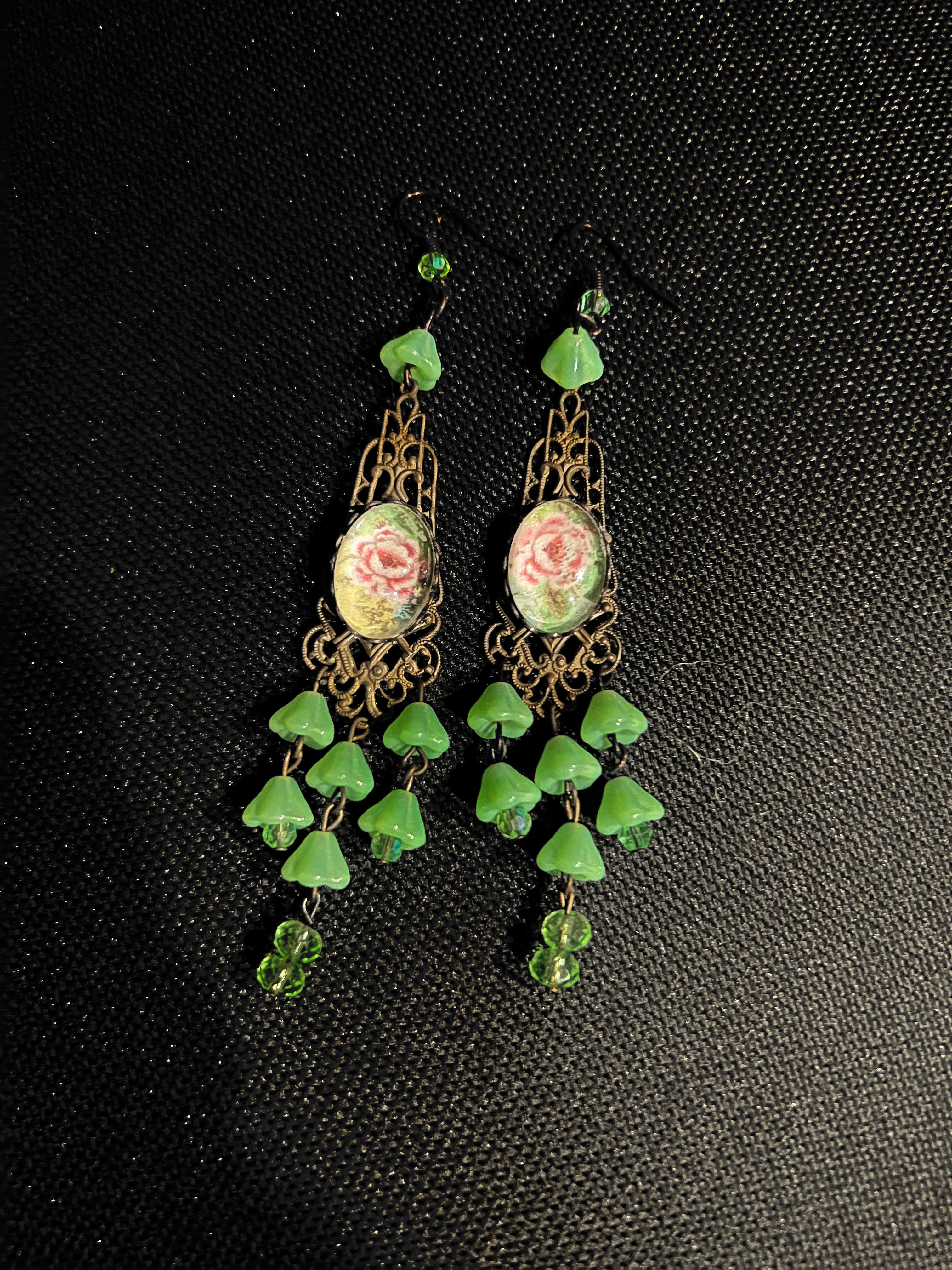 Lovely chandelier, style, handmade earrings.Made to order.