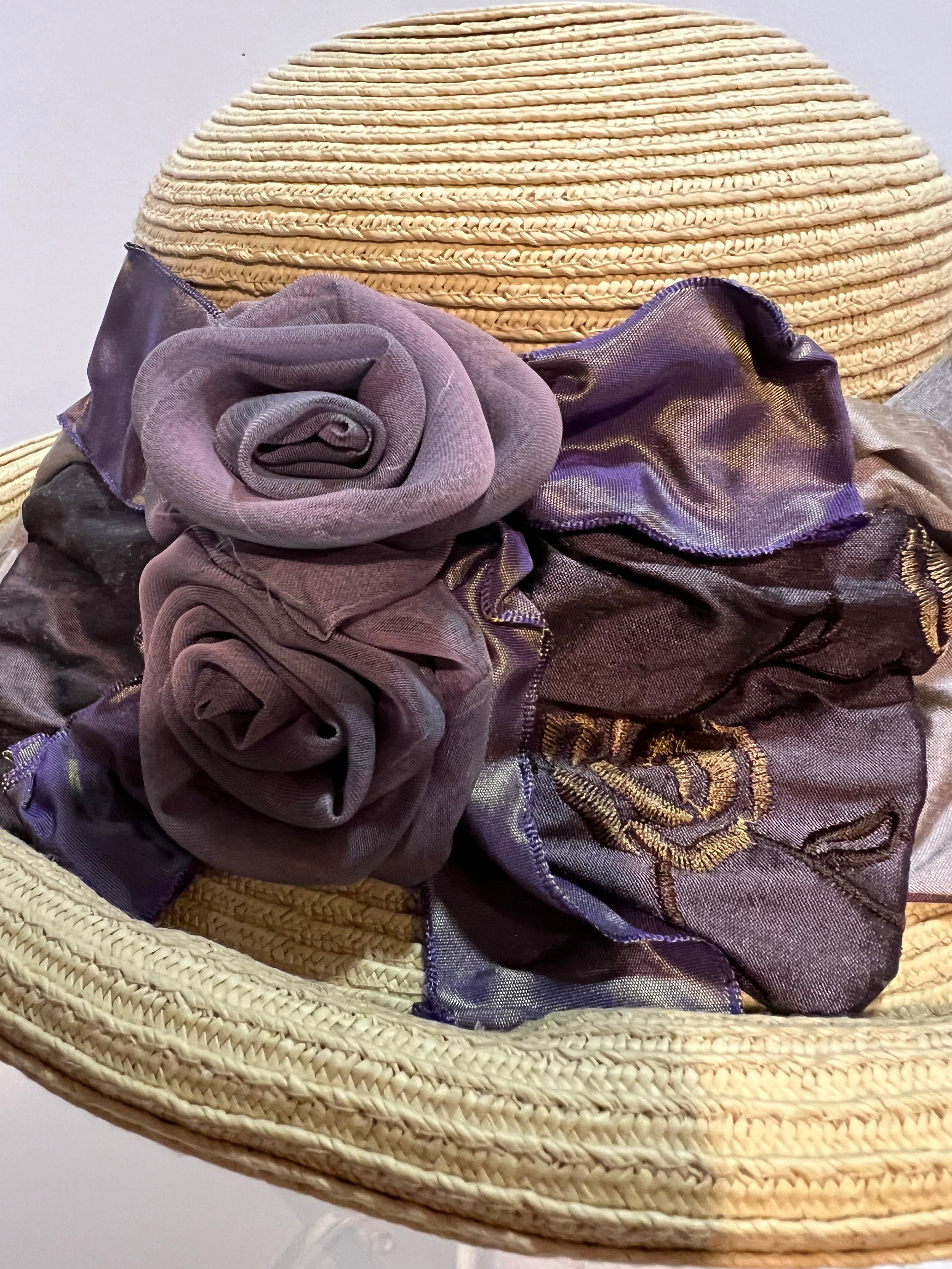 Beautiful floral new vintage hat