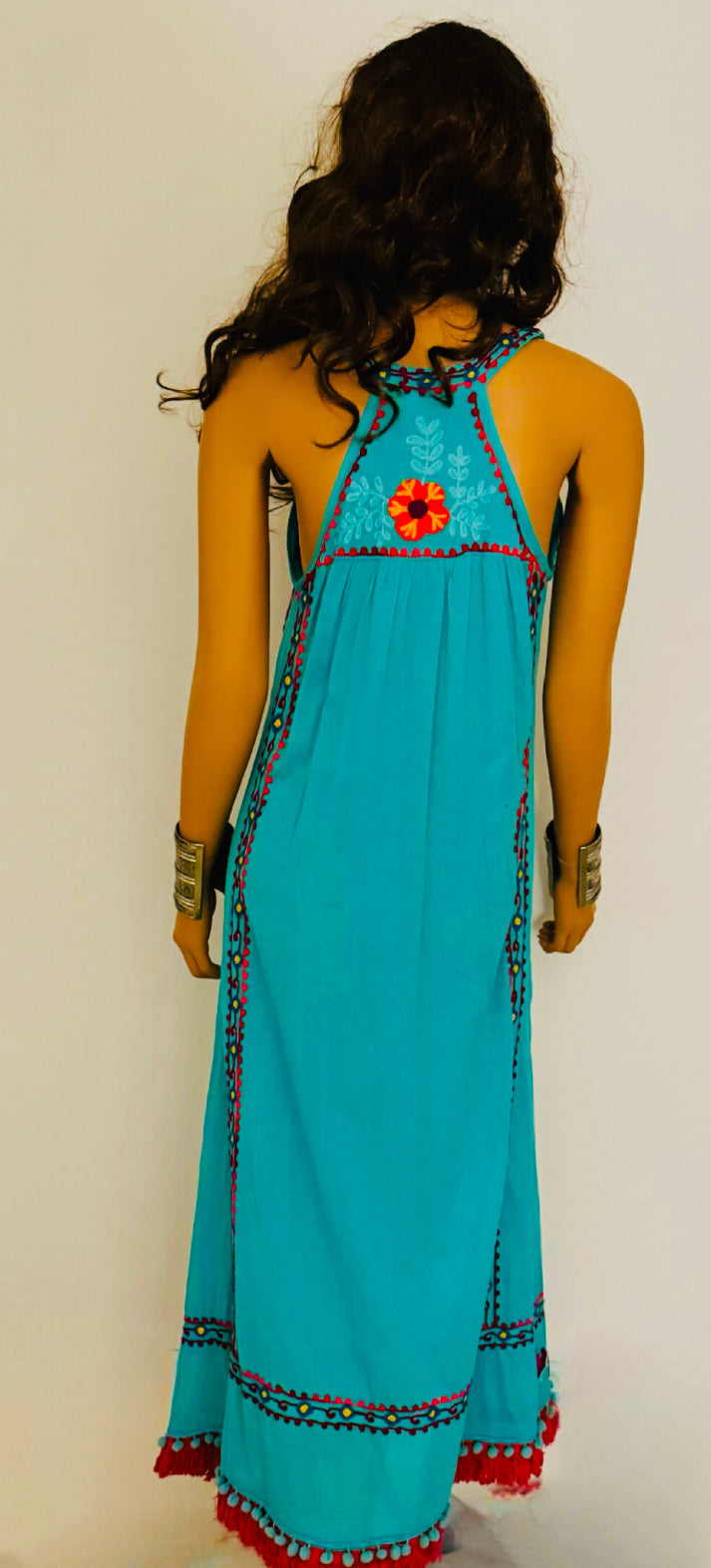 Bohemian style embroidered Midi dress