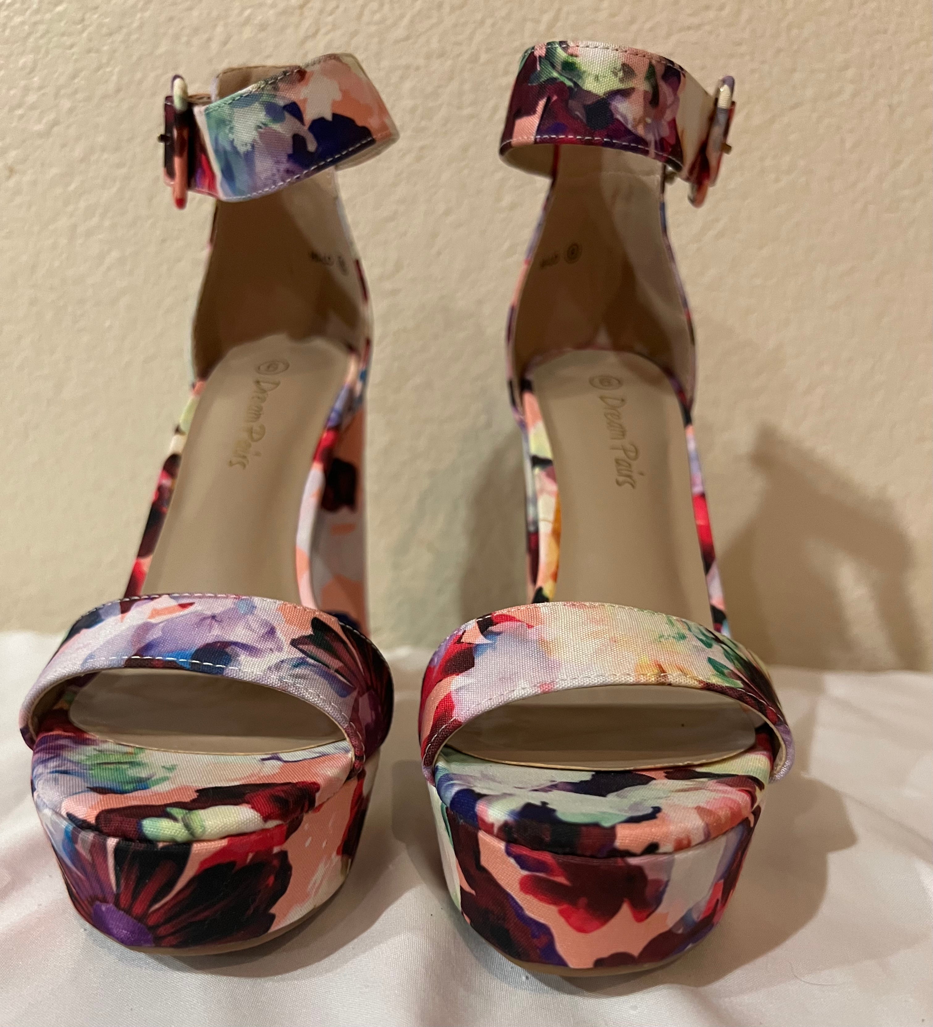 Cute floral summer sandals