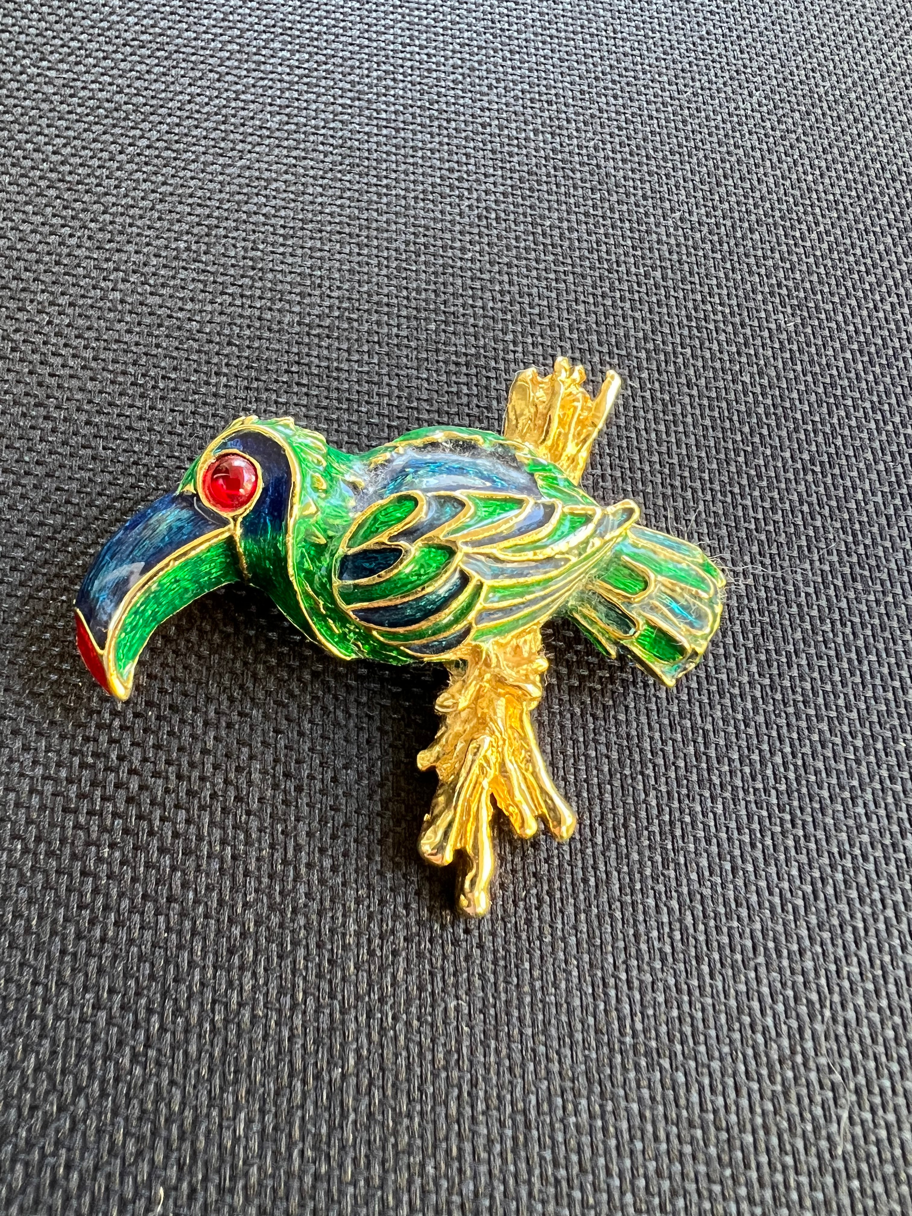 Vintage bird brooch