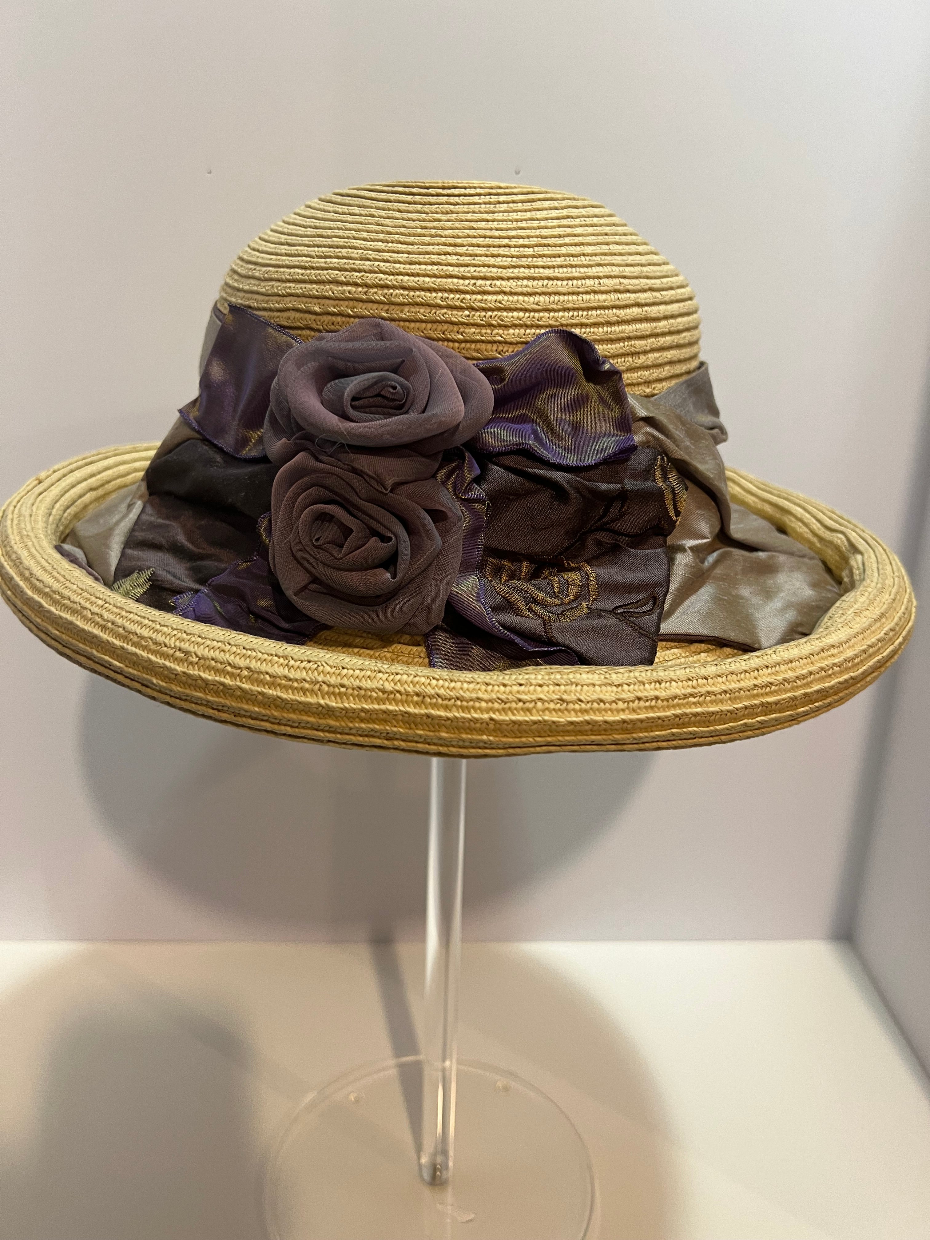 Beautiful floral new vintage hat