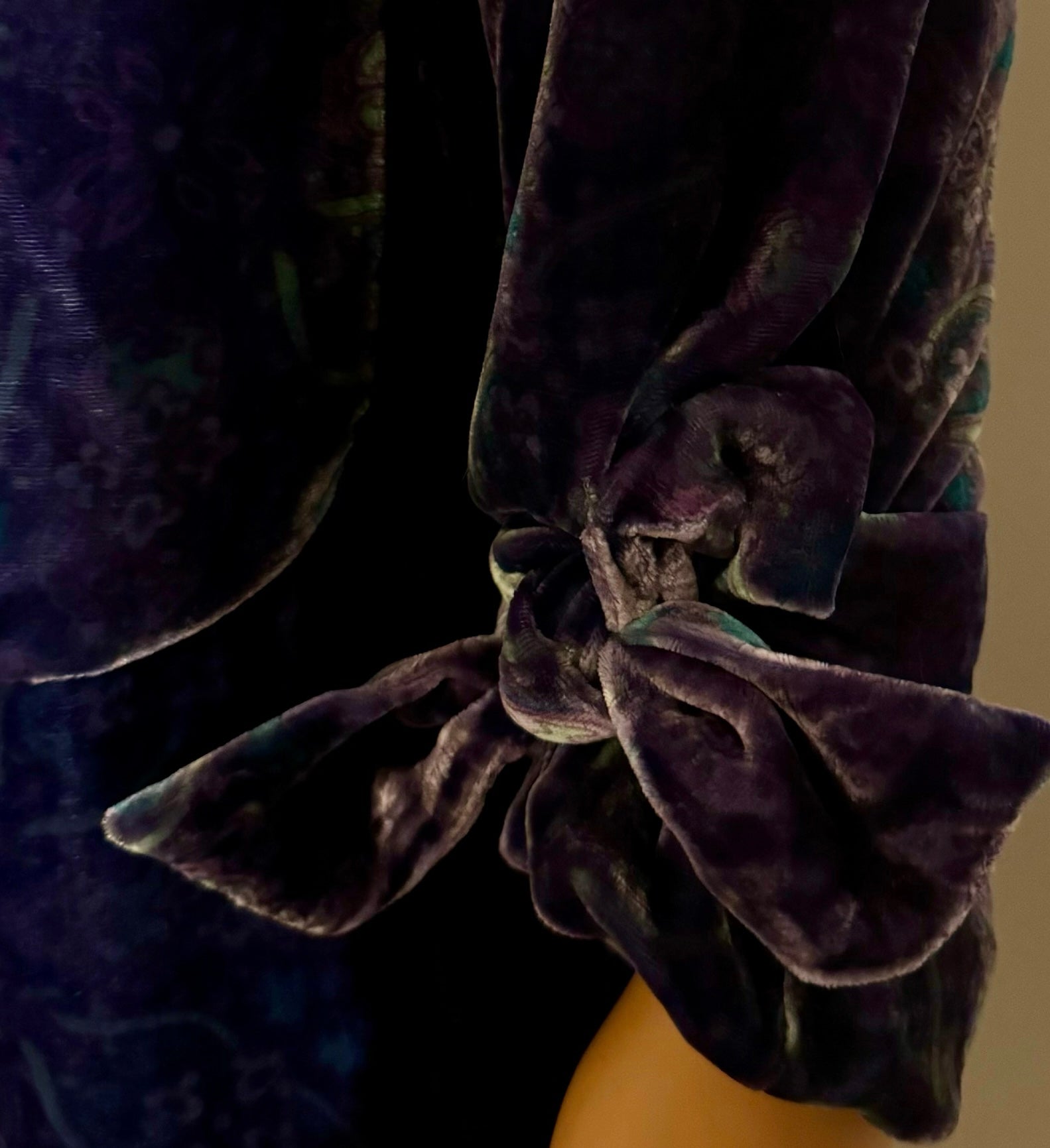 Silk velvet vintage coat