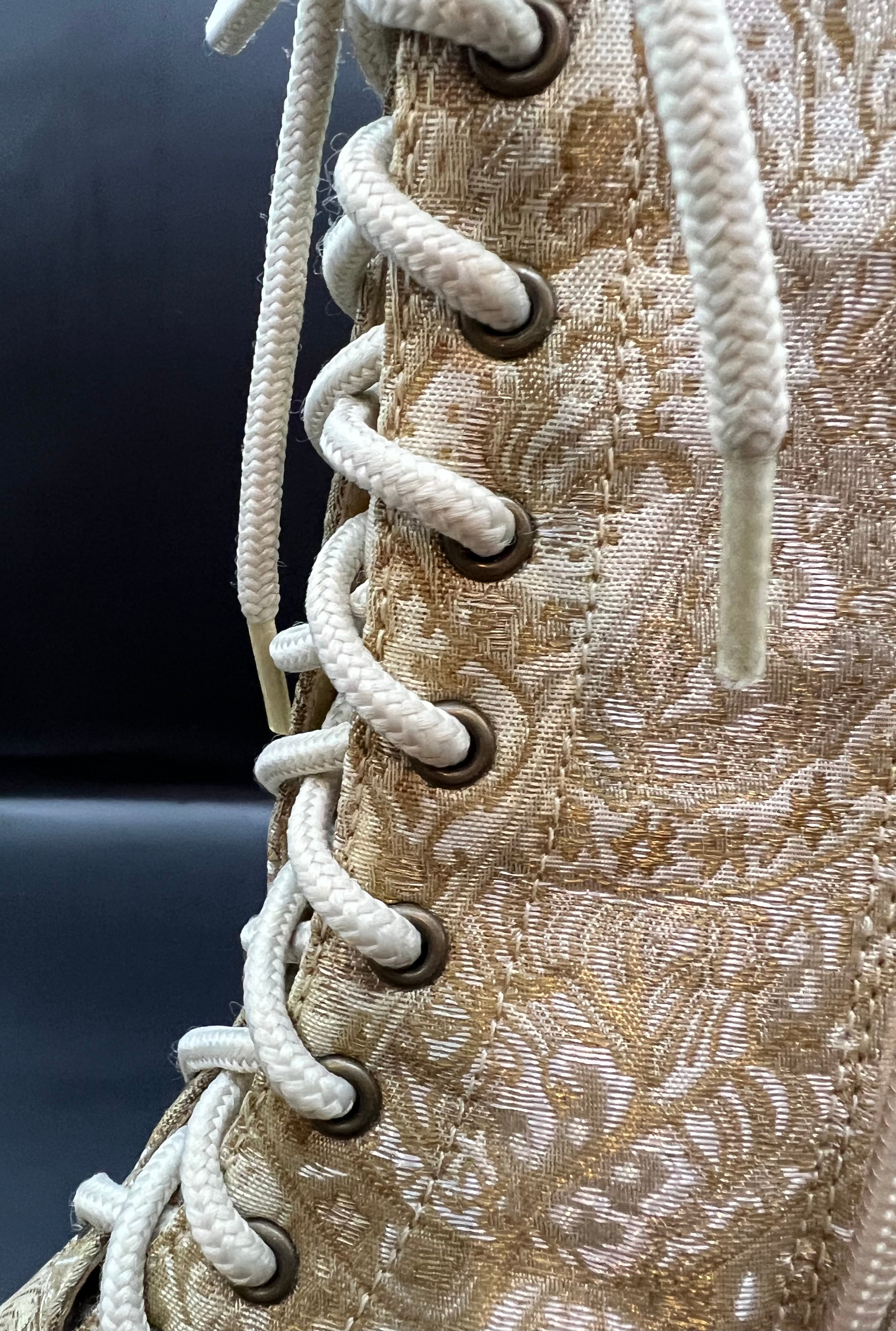 Vintage Gold Tapestry Booties