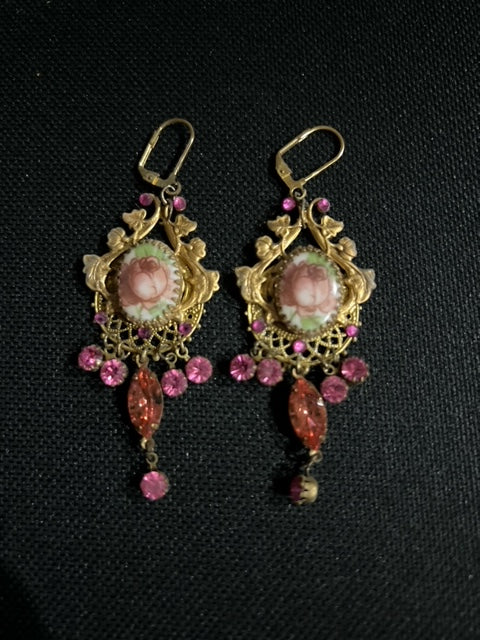 Stunning earrings from vintage findings. Made to order.